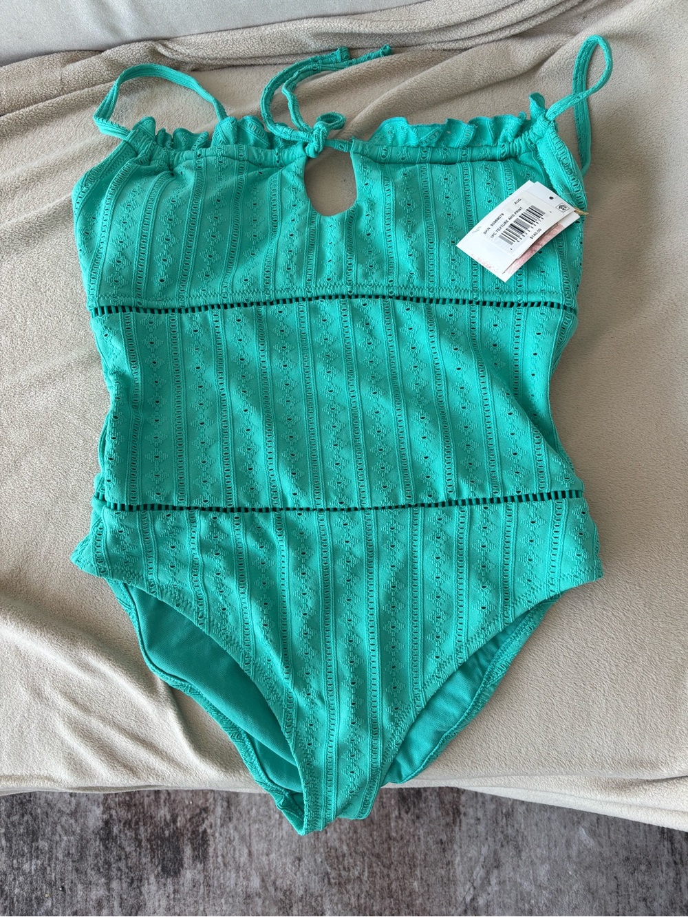 Jessica Simpson Teal One-Piece Swimsuit